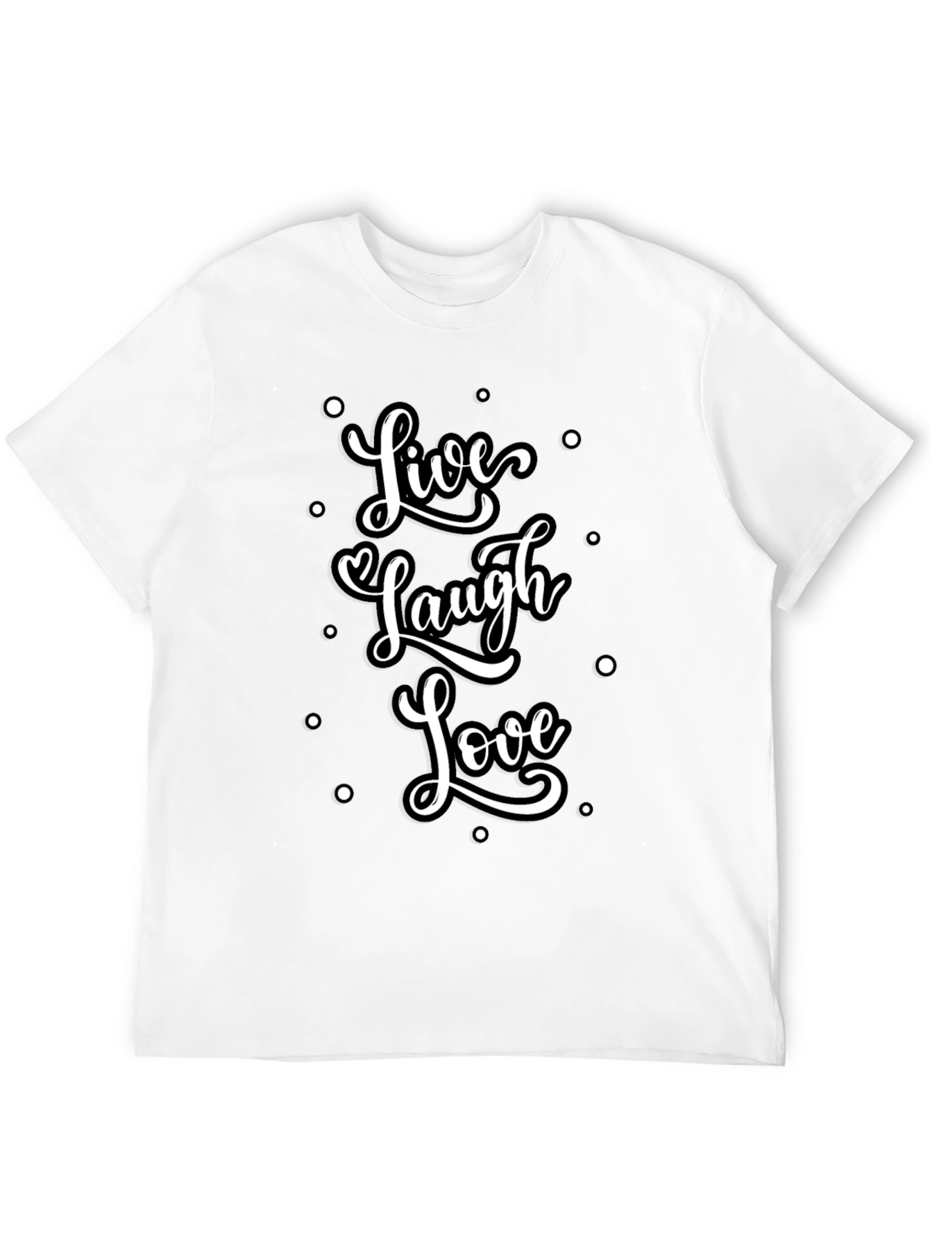 Live Laugh Love Graphic Tee - Stylish Black T-Shirt