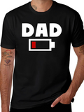 Dad Low Battery T-Shirt - Funny Fathers Day Gift