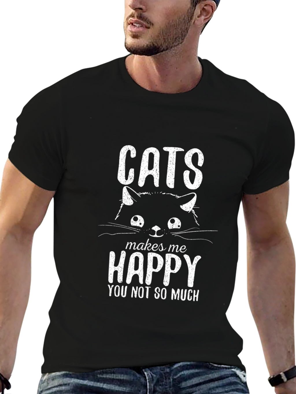 Cats Make Me Happy T-Shirt