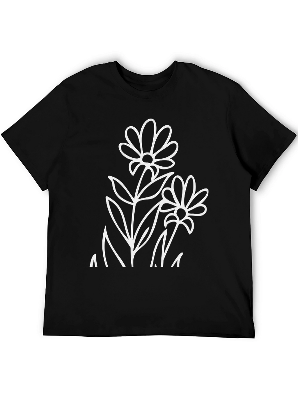 Black Floral Graphic T-Shirt