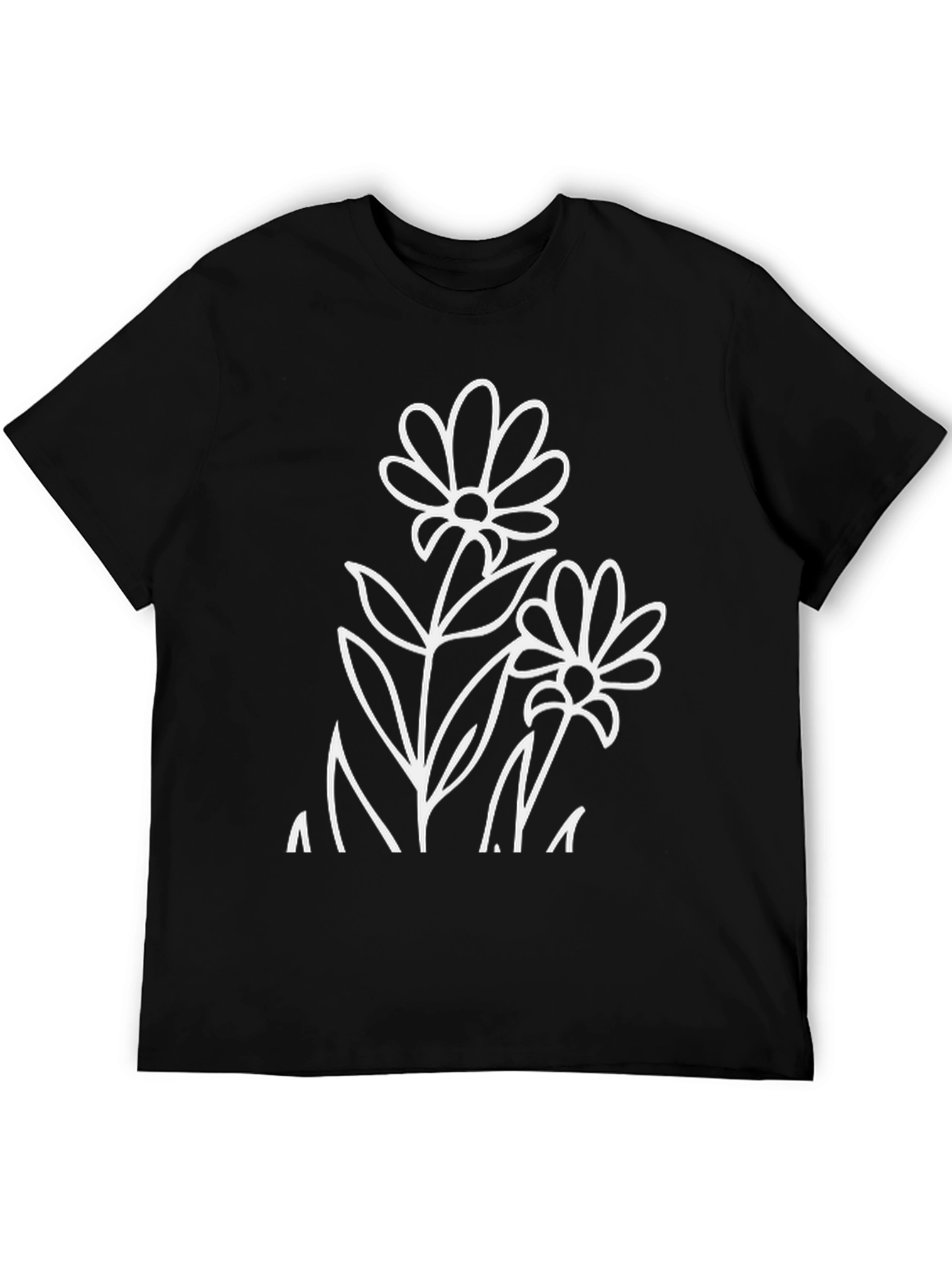 Black Floral Graphic T-Shirt