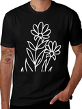 Black Floral Graphic T-Shirt