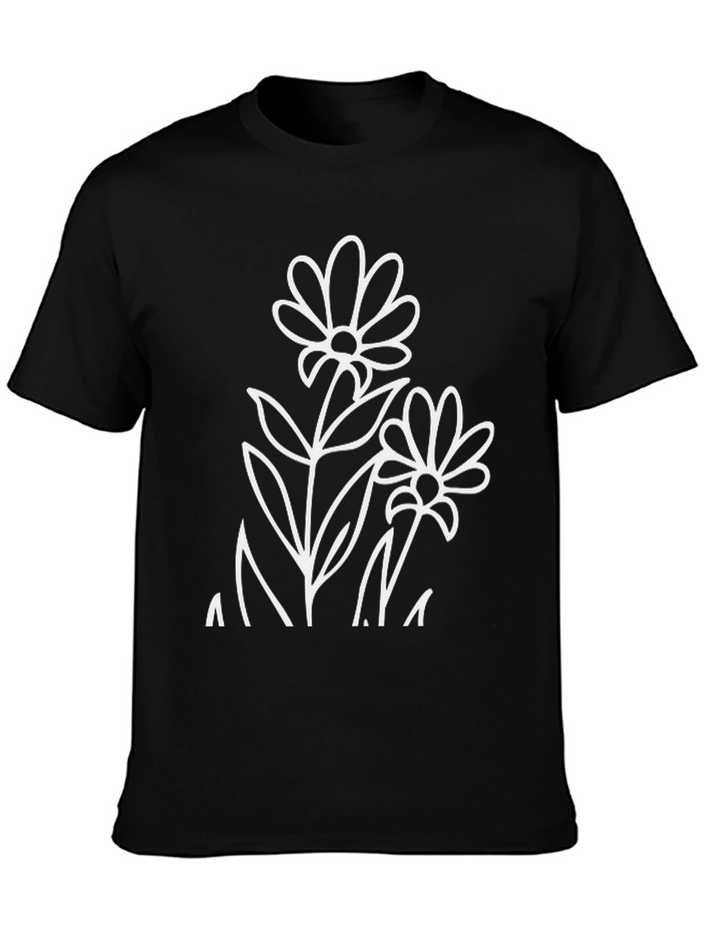 Black Floral Graphic T-Shirt