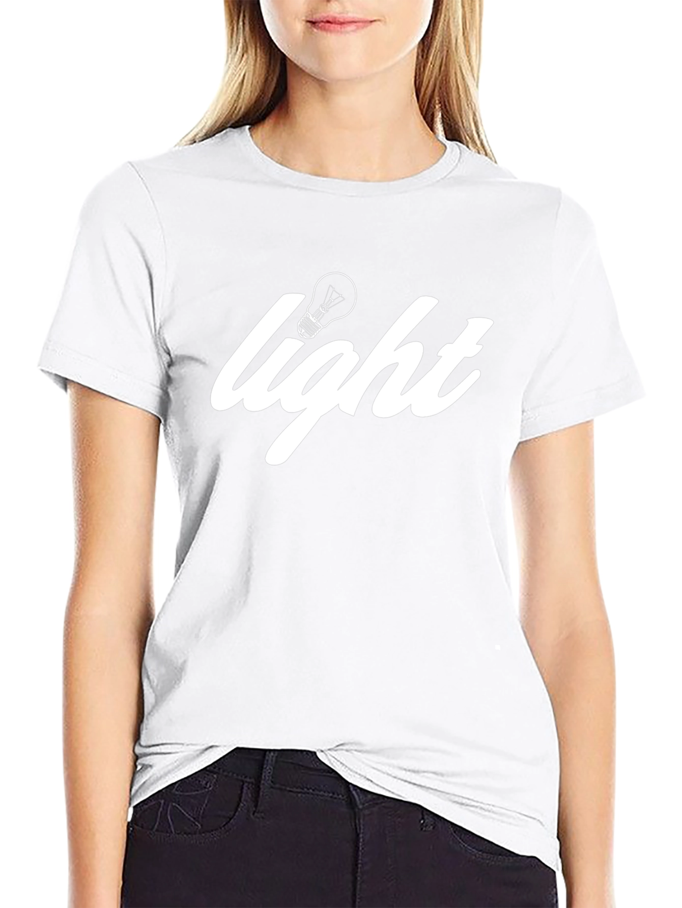 Light Bulb Graphic Black Tee - Stylish & Comfy