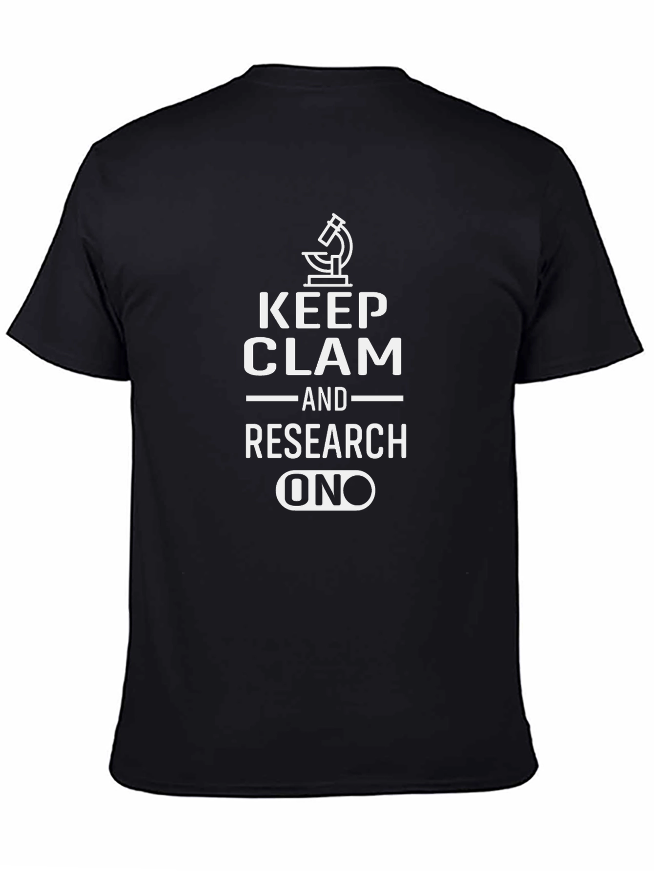Keep Clam & Research On Microscope Graphic Tee