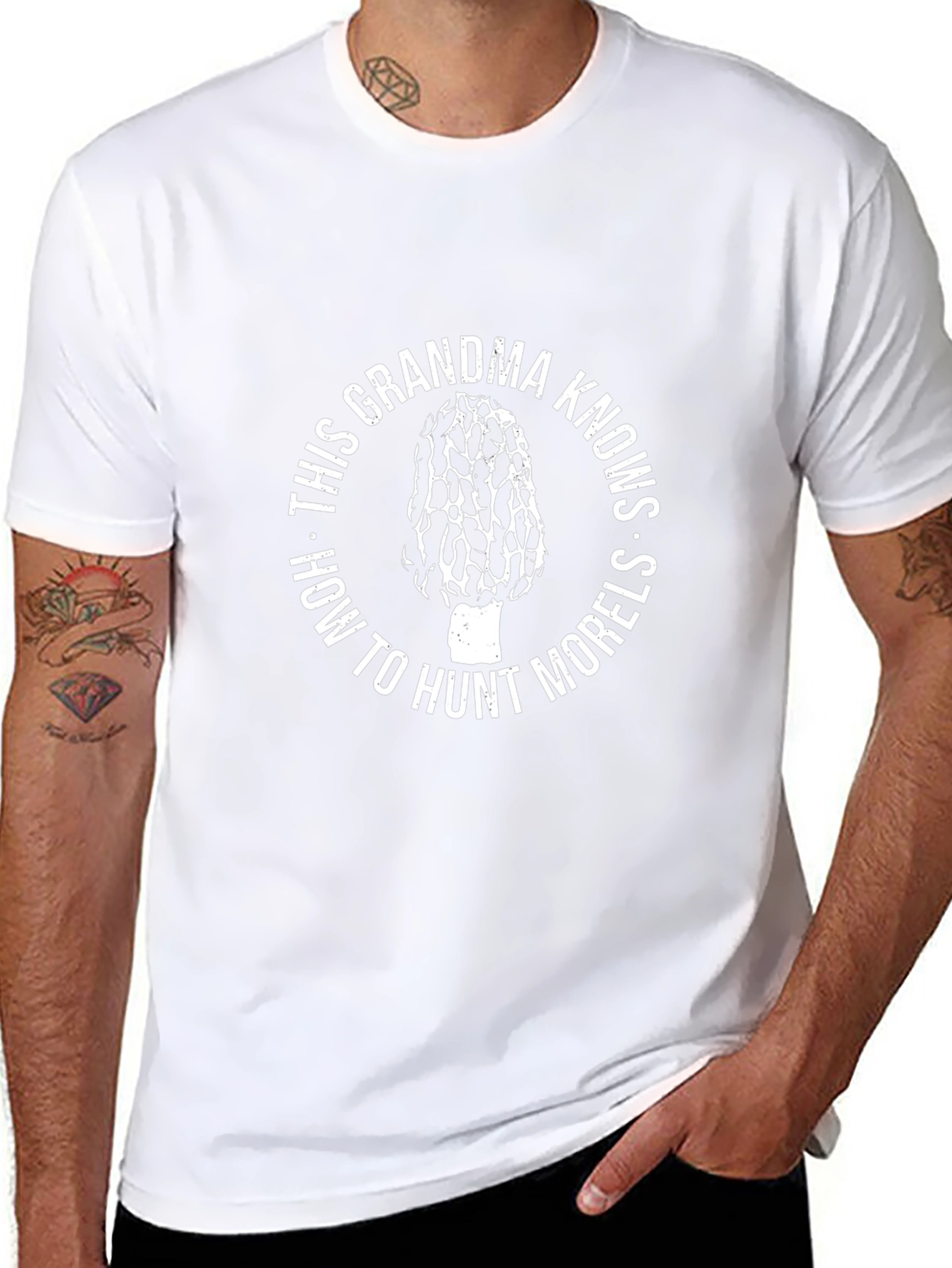 Grandma Hunts Morels T-Shirt - Funny Mushroom Hunting Tee