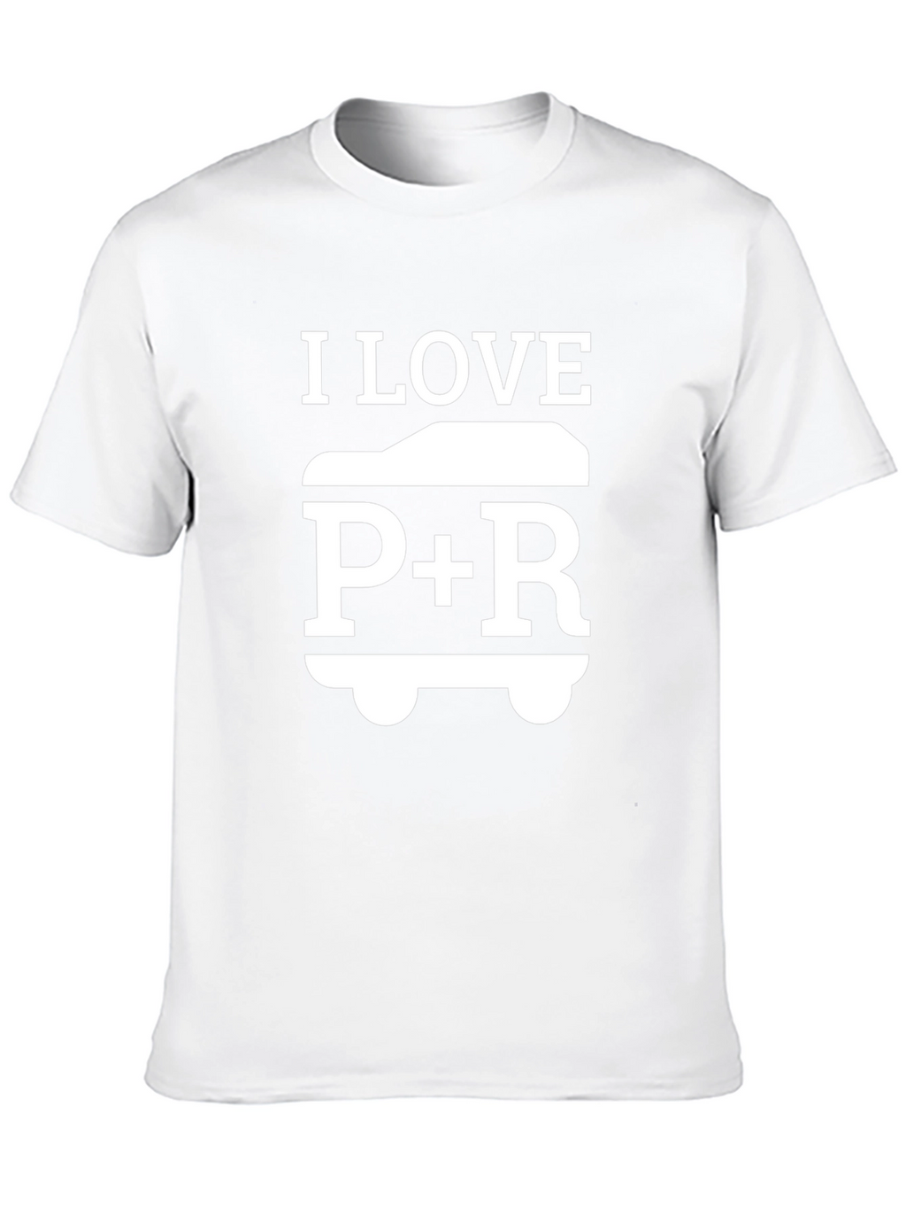 I Love P+R Car T-Shirt - Black