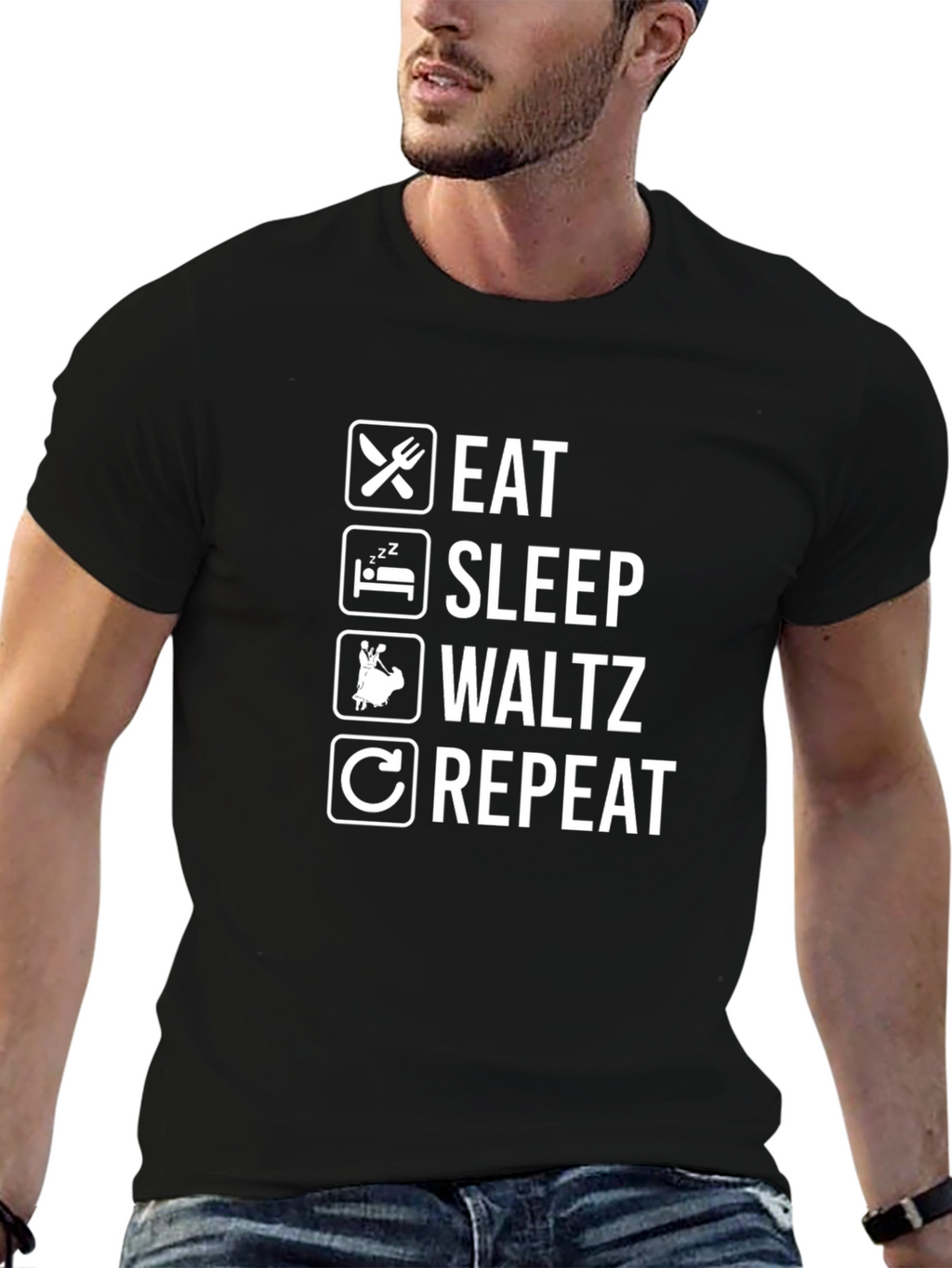Eat Sleep Waltz Repeat Funny T-Shirt
