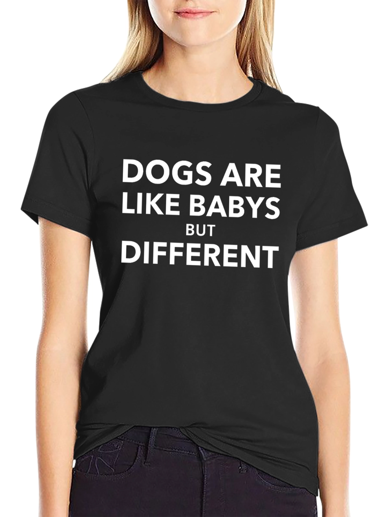 Funny Dogs Like Babies T-Shirt - Black