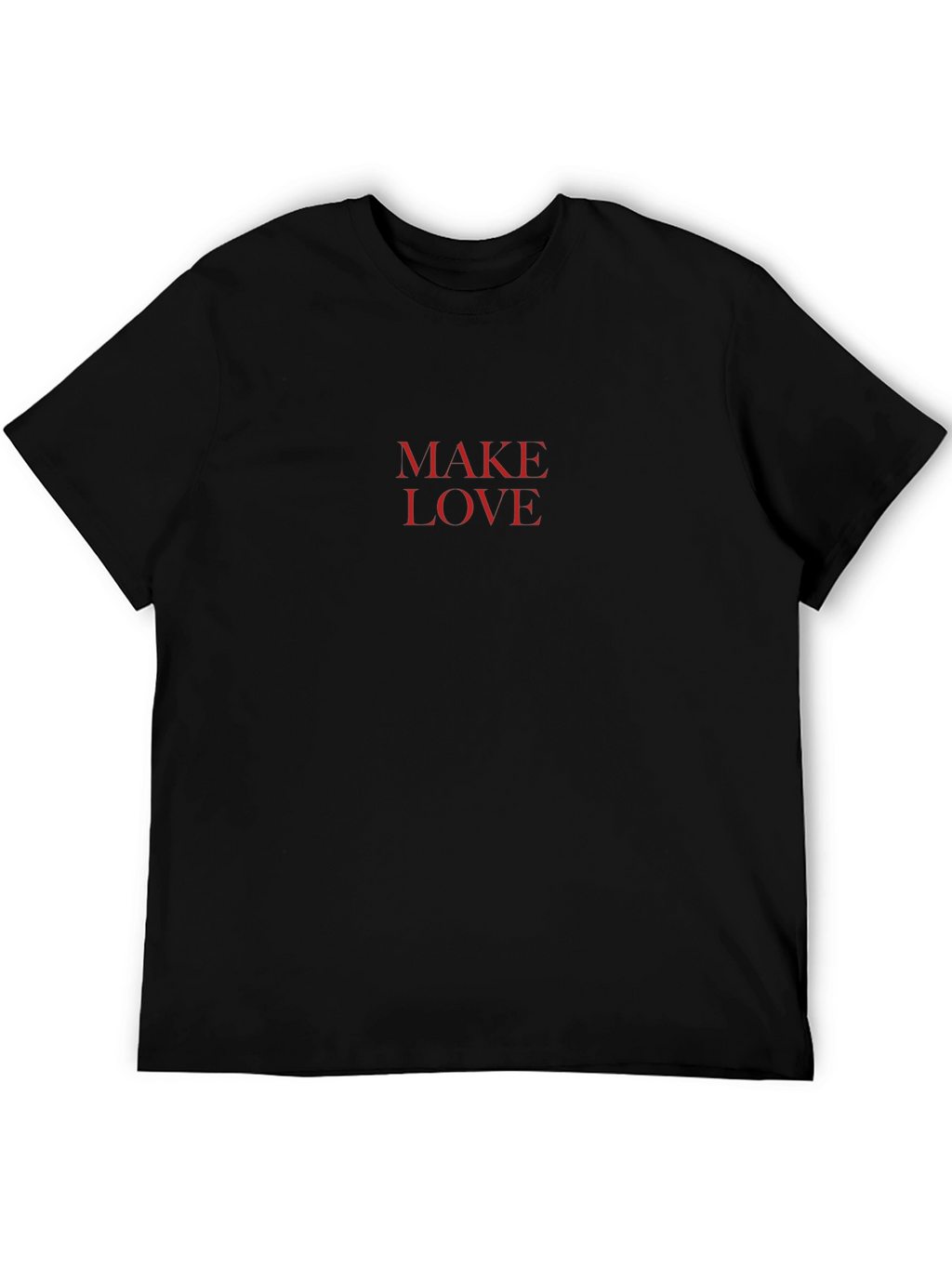 Make Love Graphic Tee - Stylish Black T-Shirt