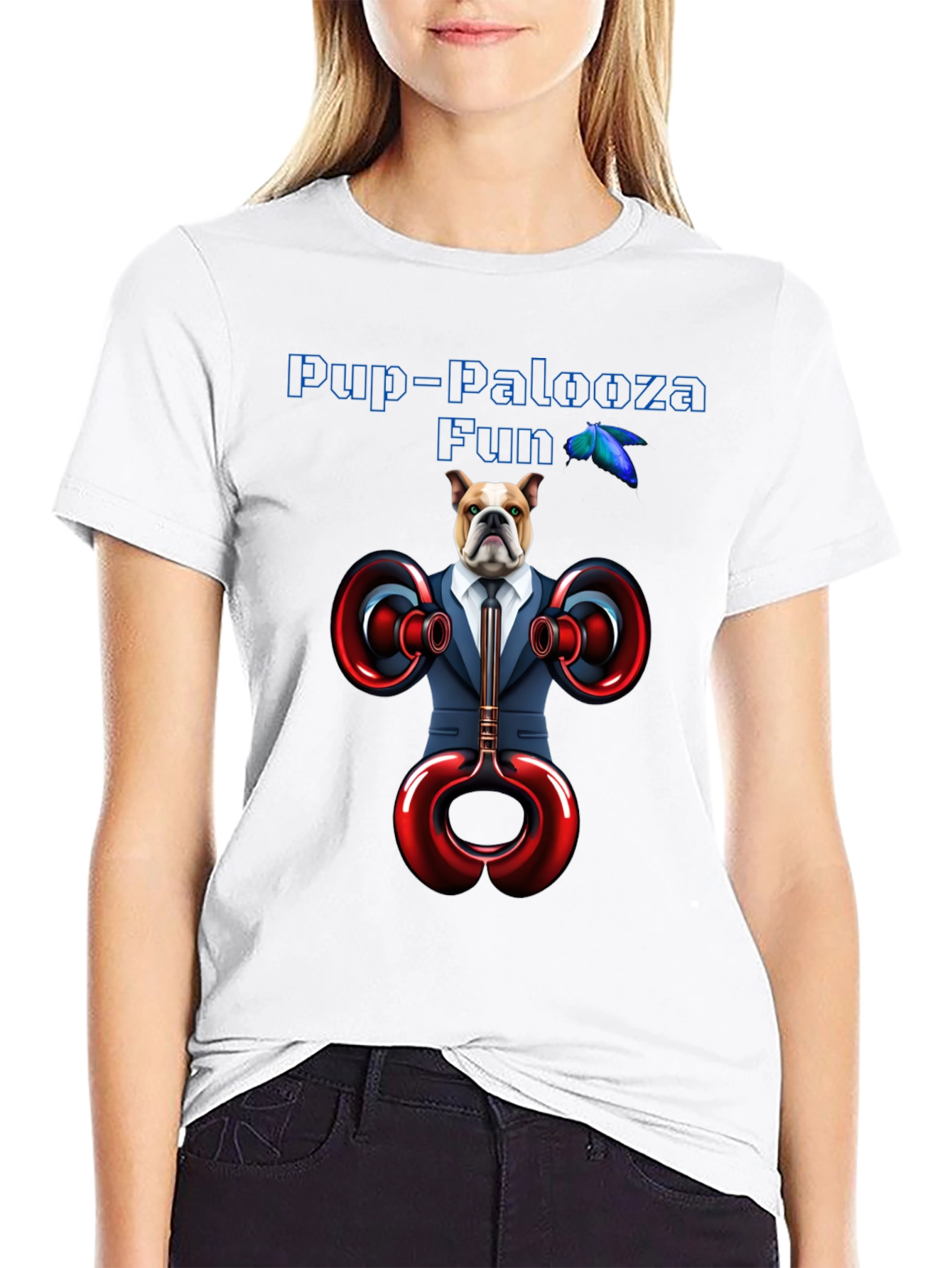 Pup-Palooza Fun Bulldog Graphic Tee