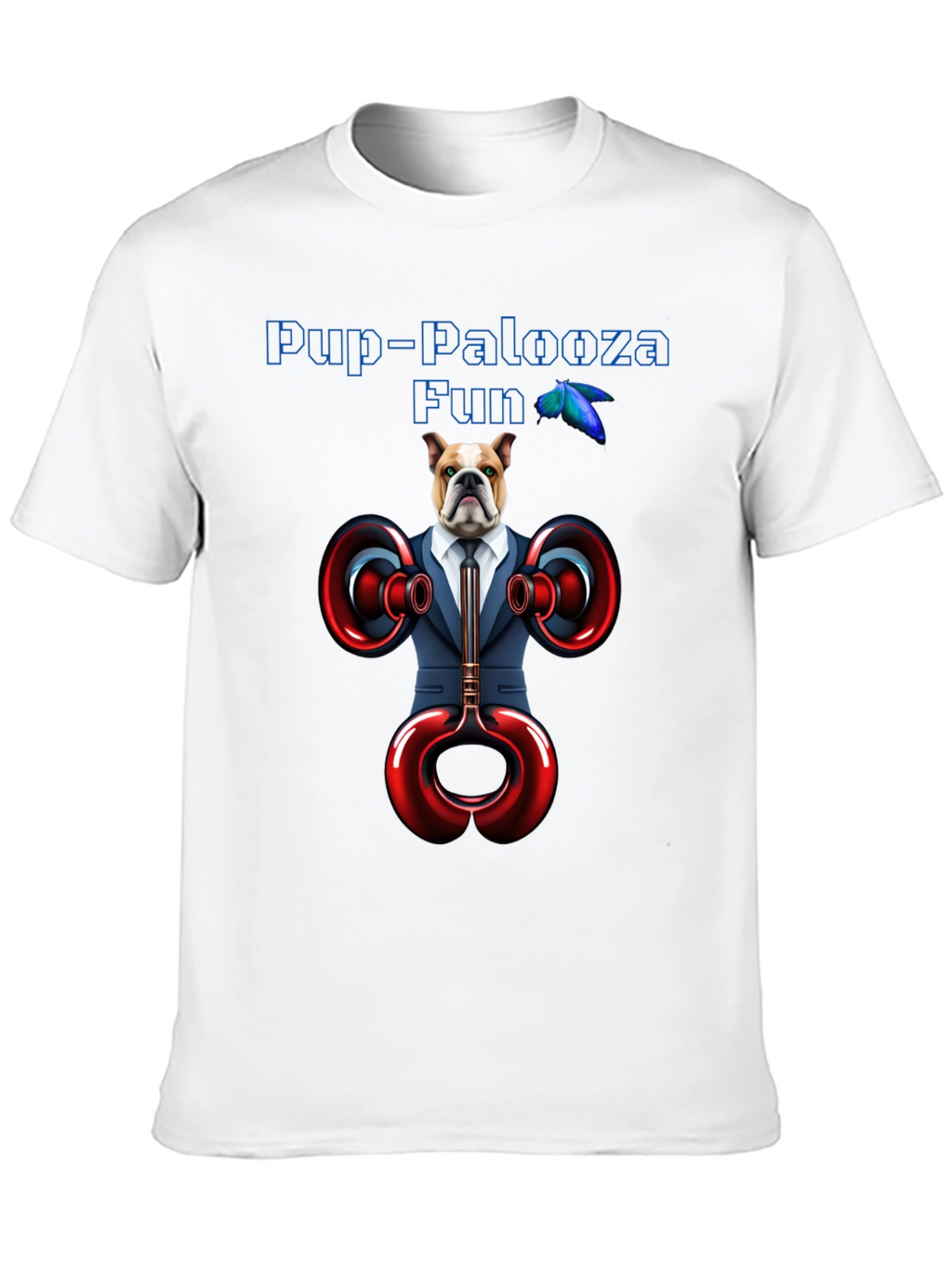 Pup-Palooza Fun Bulldog Graphic Tee