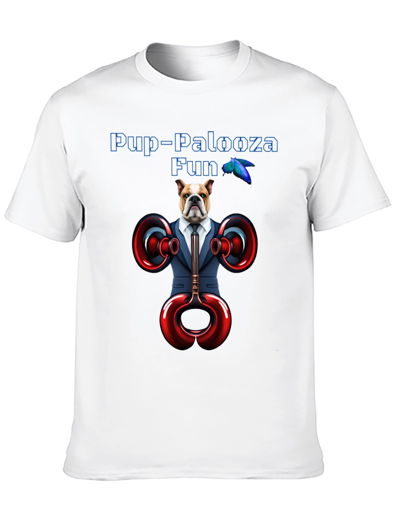 Pup-Palooza Fun Bulldog Graphic Tee