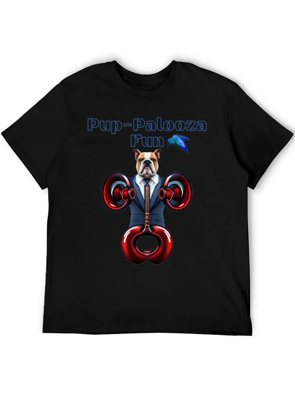 Pup-Palooza Fun Bulldog Graphic Tee