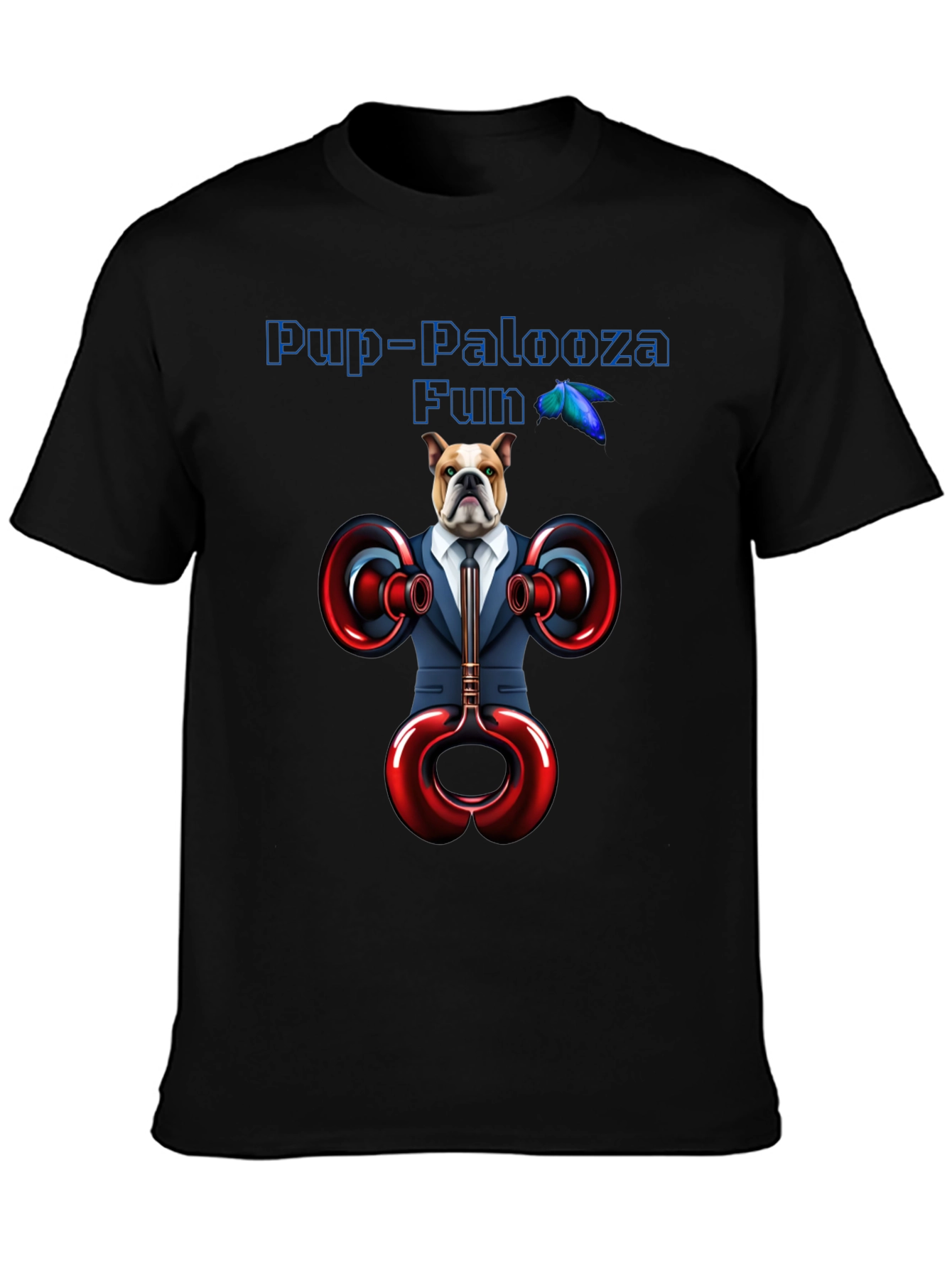 Pup-Palooza Fun Bulldog Graphic Tee