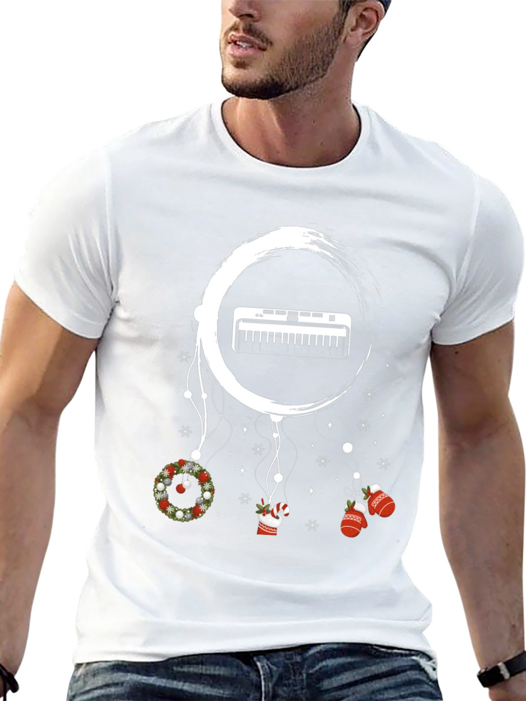 Christmas Keyboard Dreamcatcher T-Shirt
