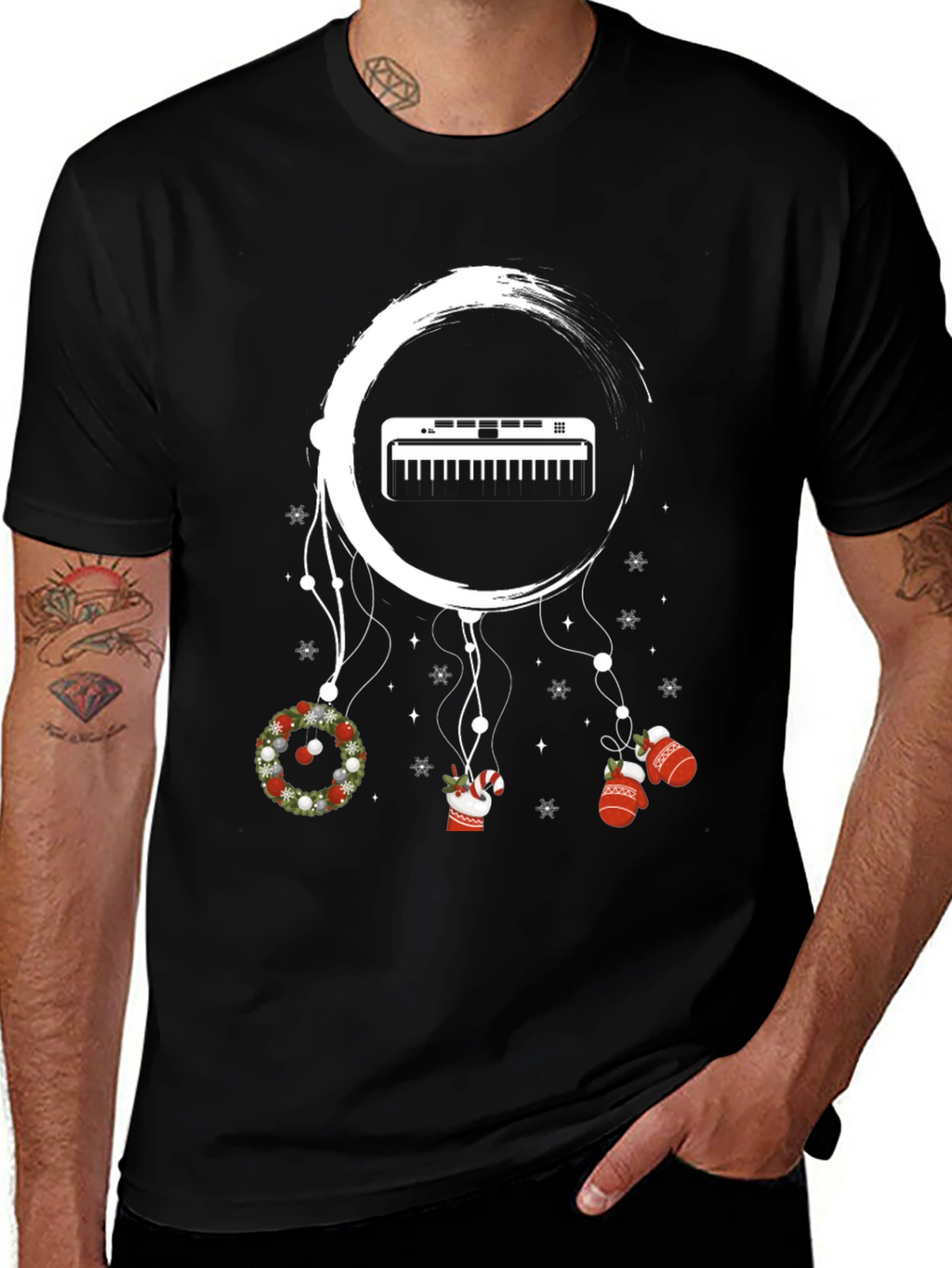 Christmas Keyboard Dreamcatcher T-Shirt