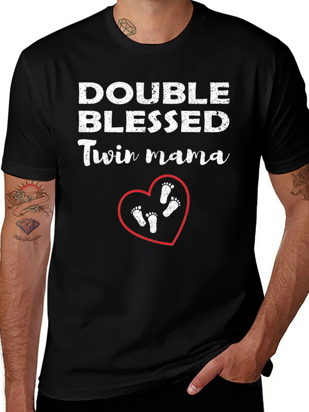 Double Blessed Twin Mama T-Shirt