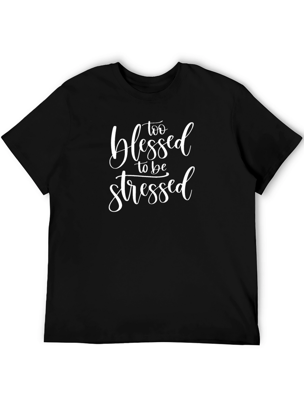 Blessed & Stressed Black Graphic Tee