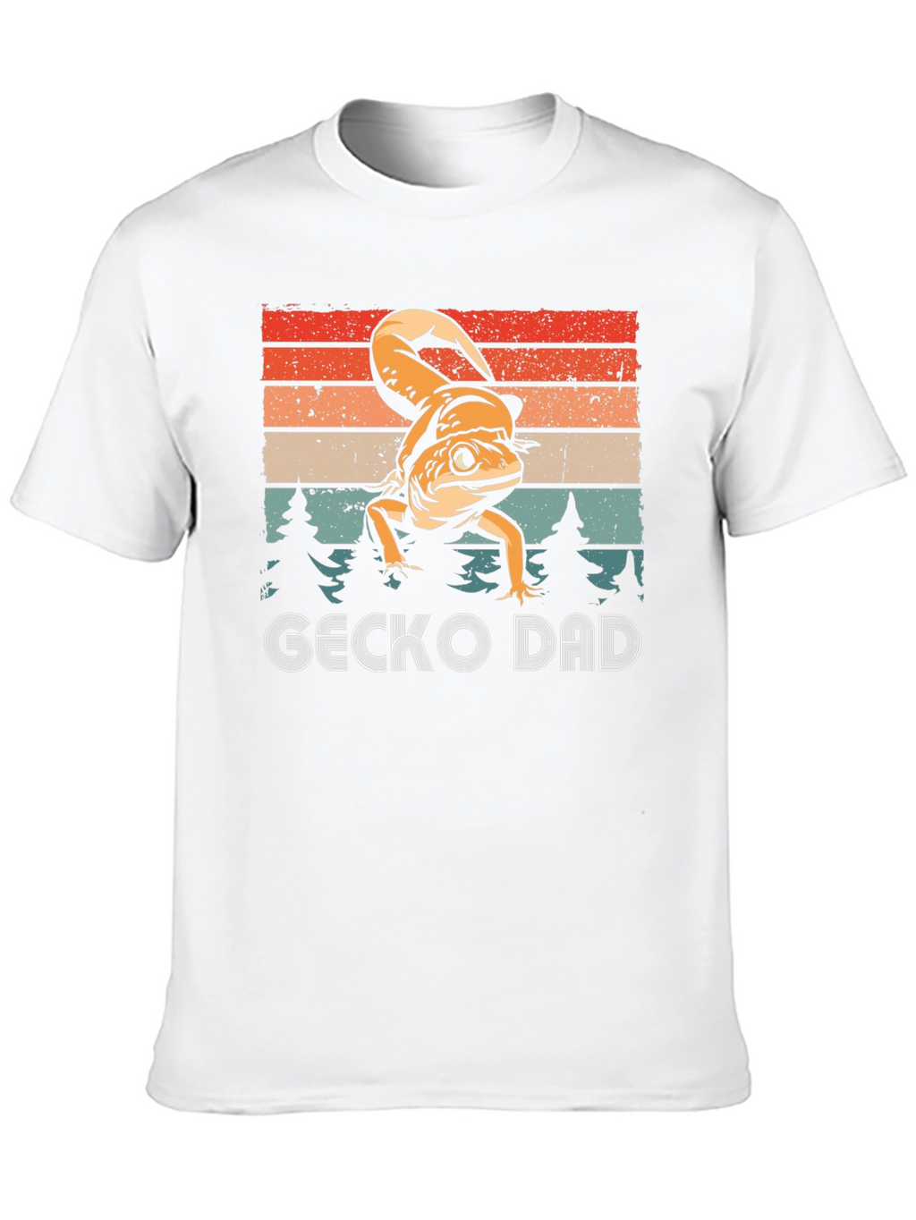 Gecko Dad Graphic T-Shirt - Retro Lizard Lover Tee