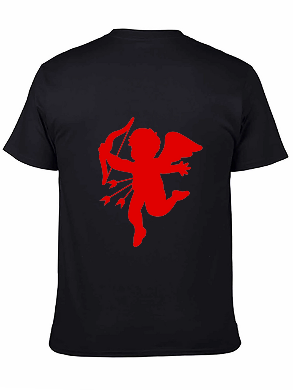 Cupid Graphic Tee - Black Cotton Blend Casual Wear