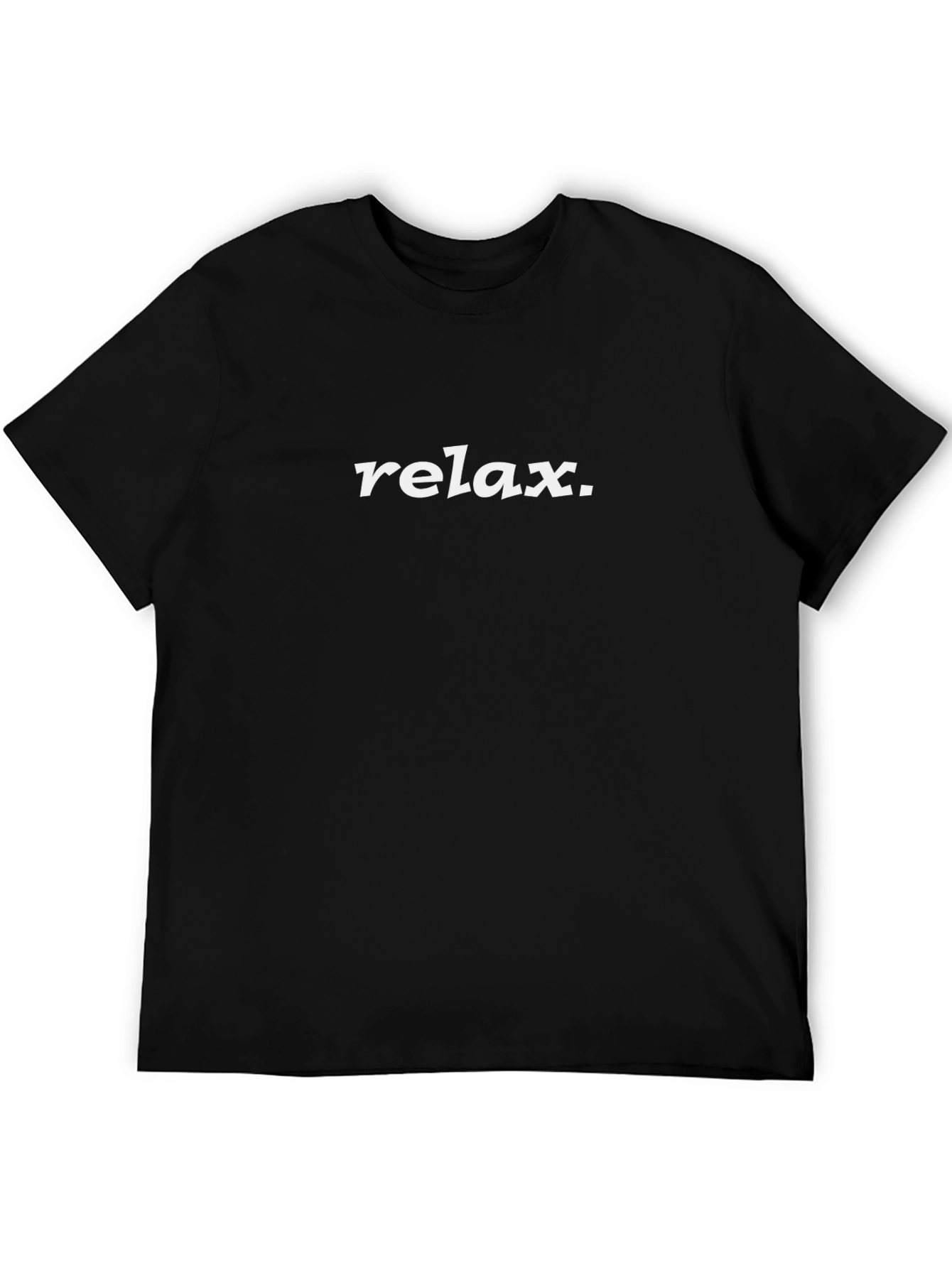 Relax Black Cotton T-Shirt