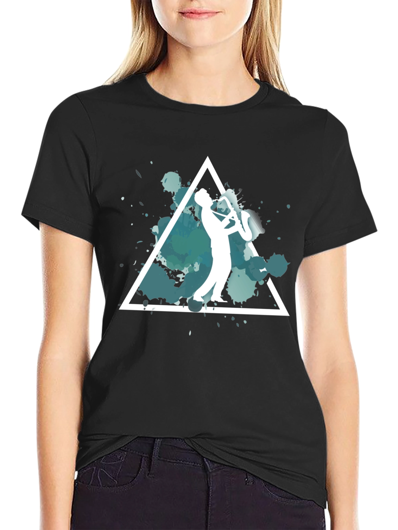 Jazz Player Graphic Tee - Cool & Unique Design