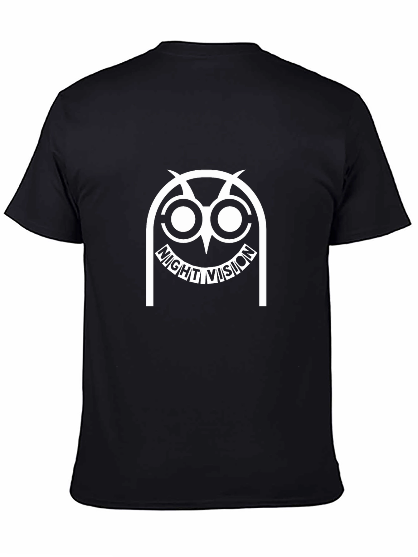 Night Vision Owl Graphic T-Shirt - Black