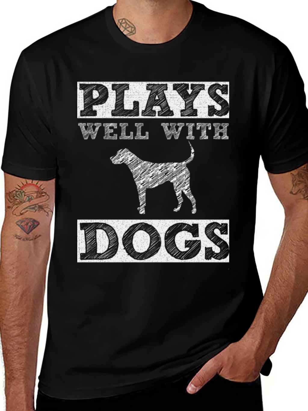 Plays Well With Dogs Graphic Tee