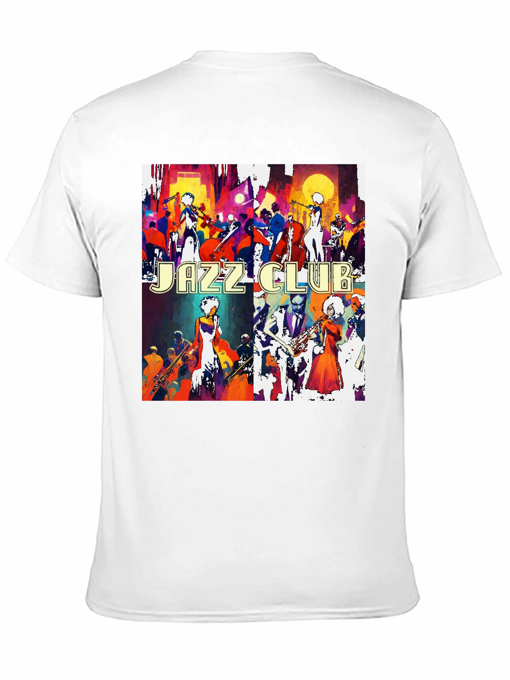 Jazz Club Tee - Artistic Graphic Print T-Shirt
