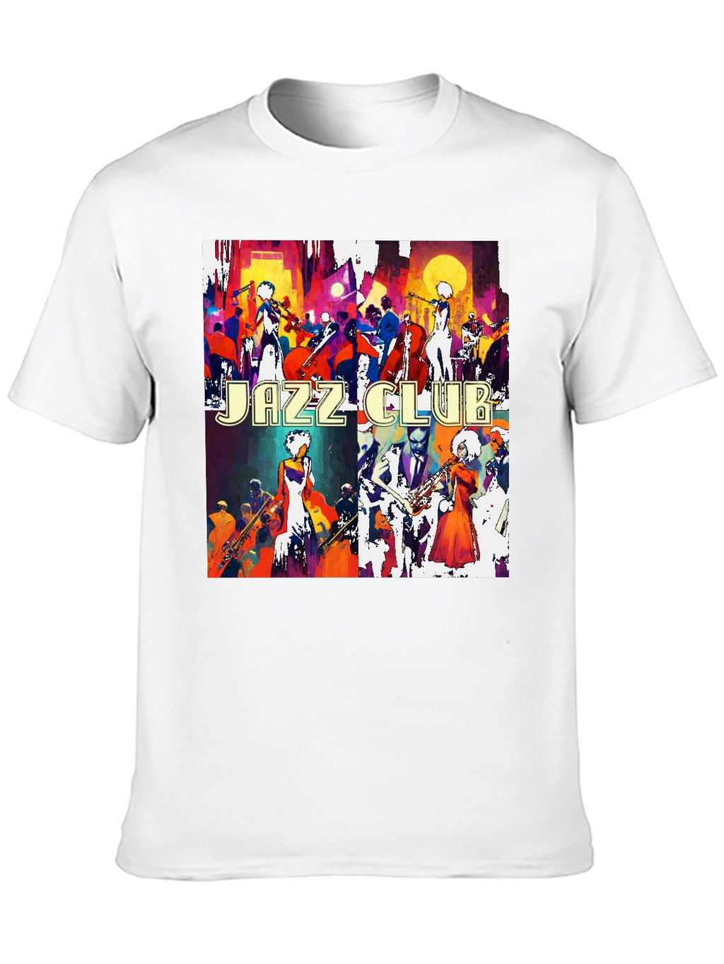 Jazz Club Tee - Artistic Graphic Print T-Shirt