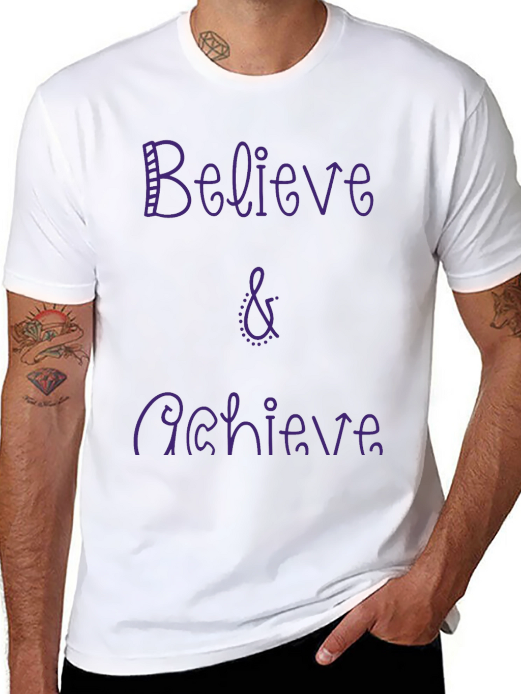 Believe & Achieve Graphic Tee - Casual Comfort