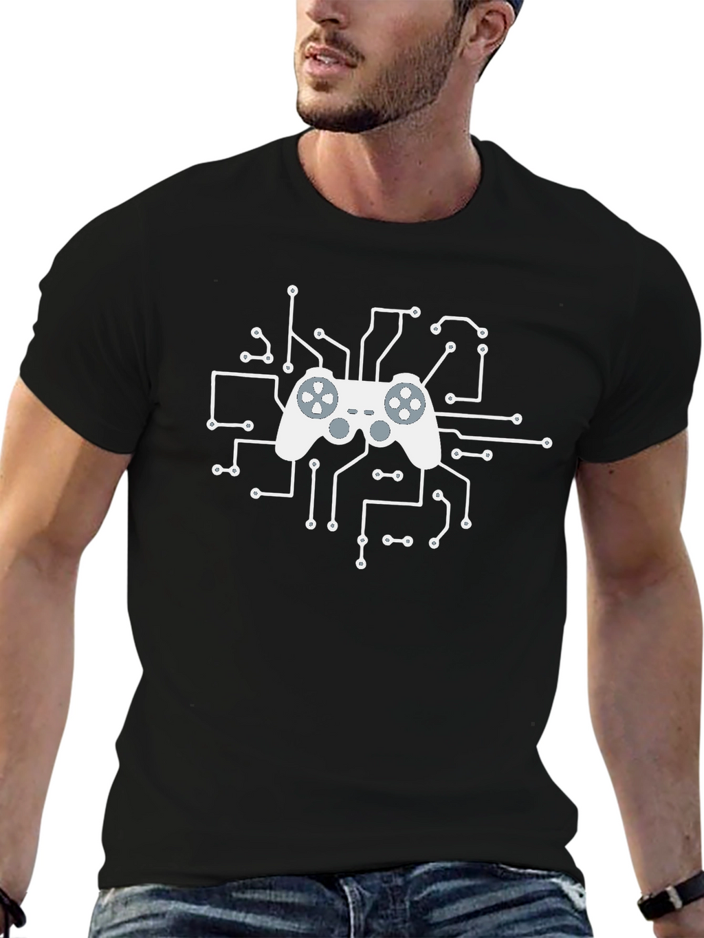 Gamer Circuit Board T-Shirt - Cool Graphic Tee