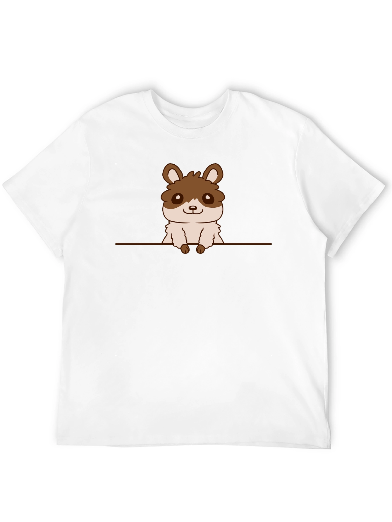 Cute Hamster Graphic Tee - Black