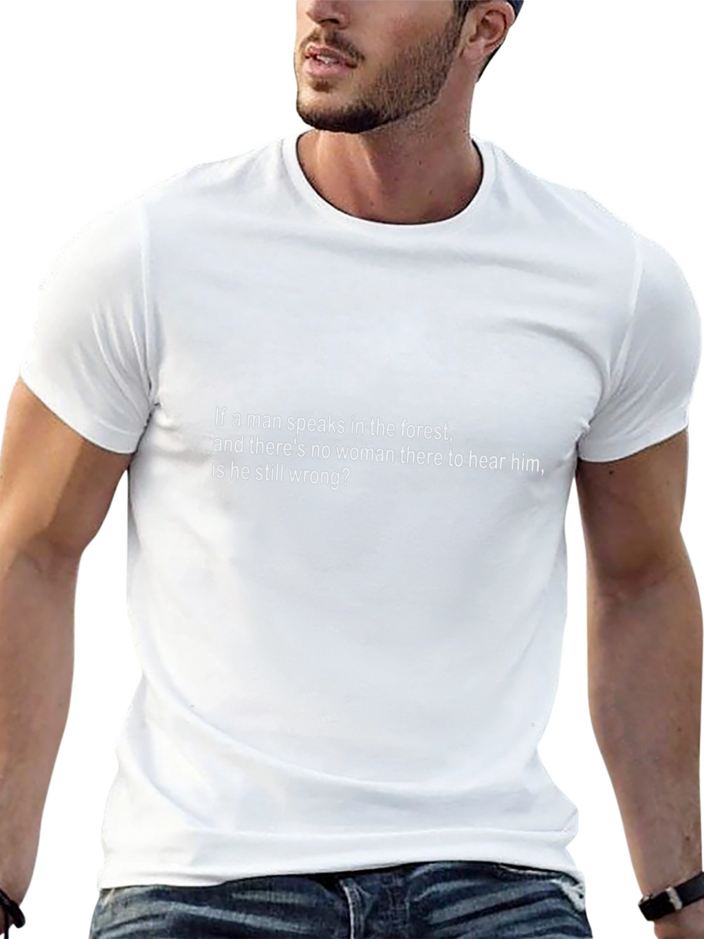 Mens Black T-Shirt - Forest Thoughtful Quote