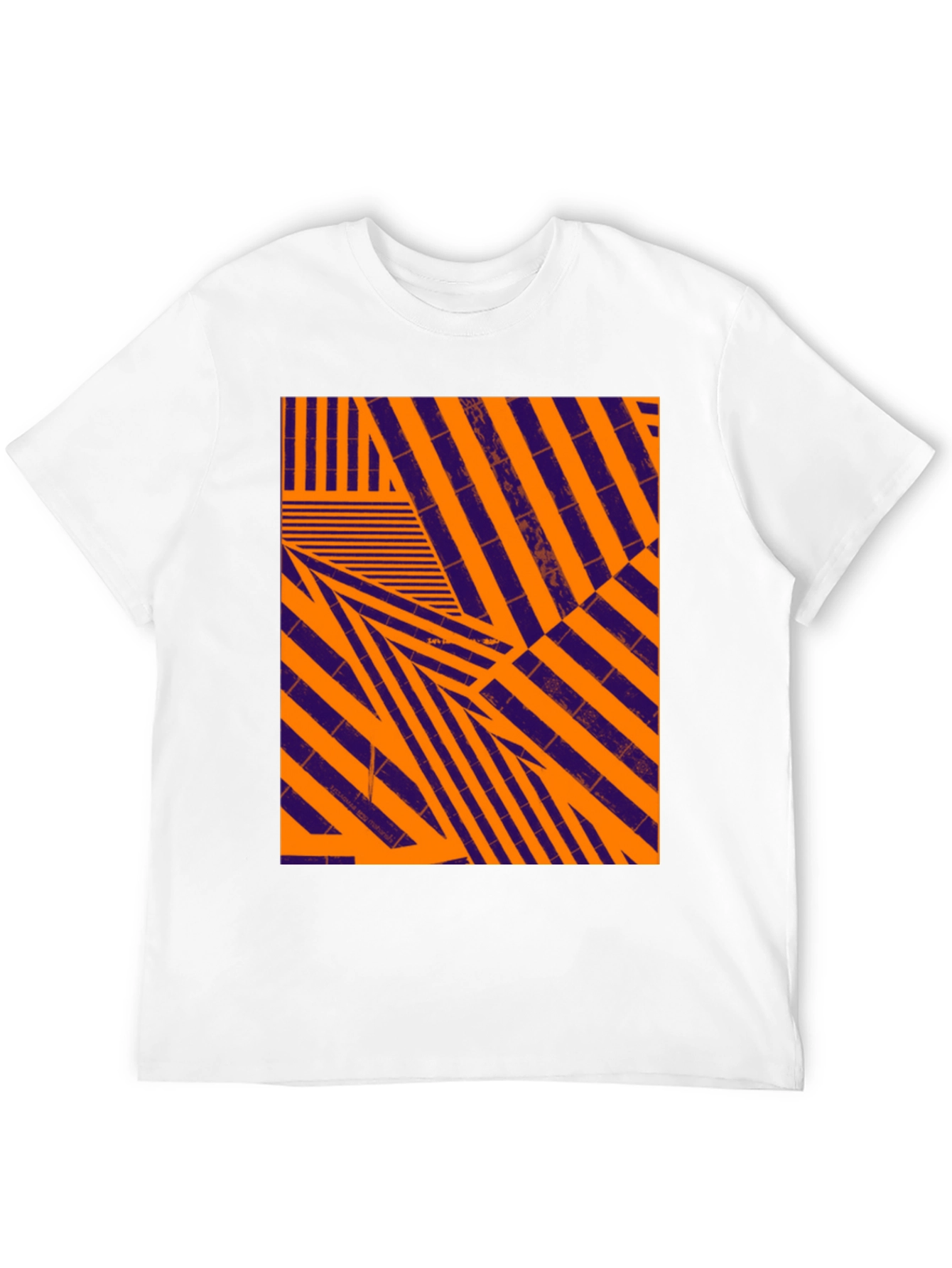 Abstract Geometric Pattern Black T-Shirt