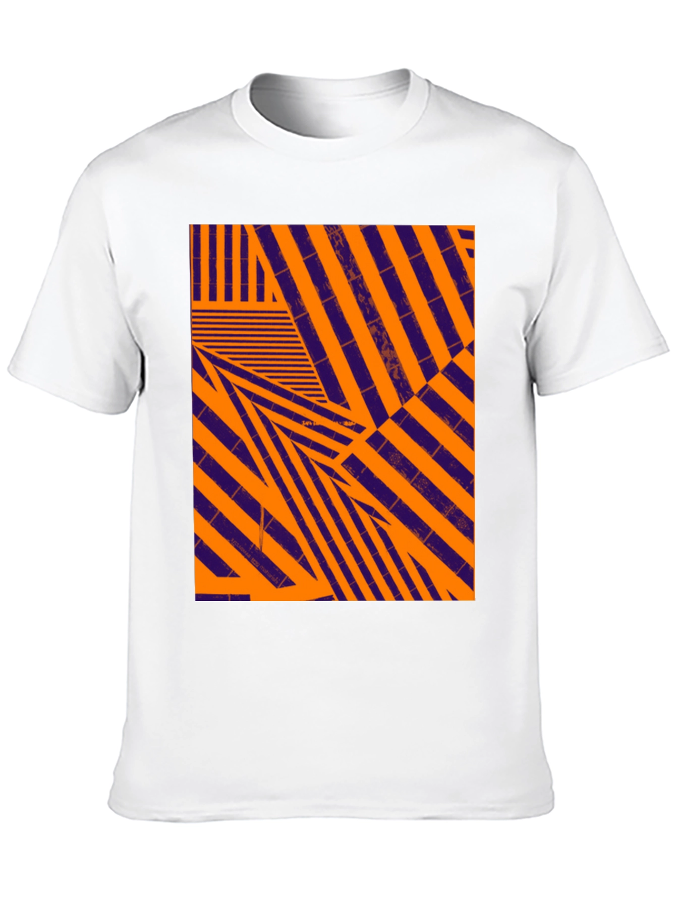 Abstract Geometric Pattern Black T-Shirt