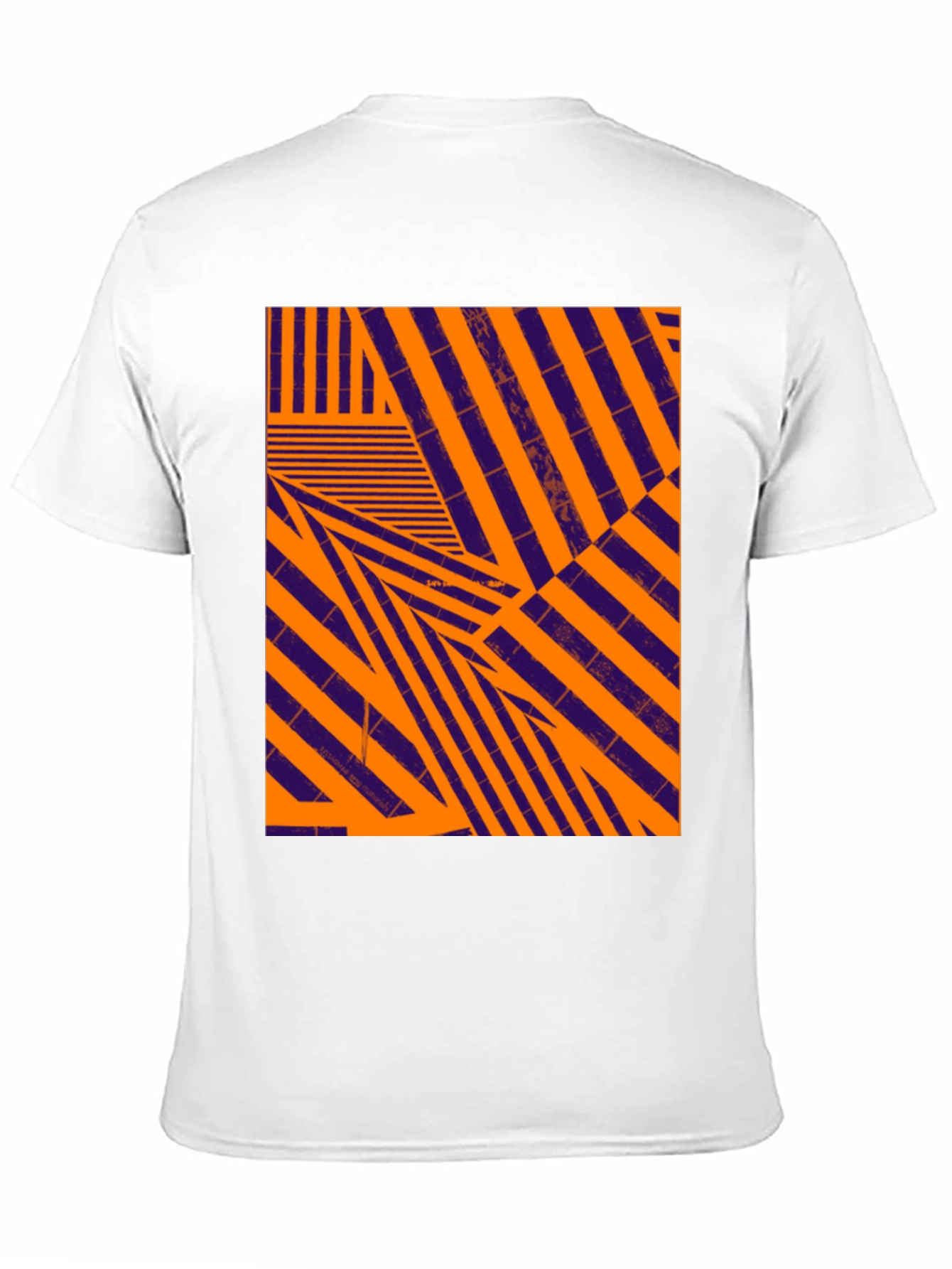 Abstract Geometric Pattern Black T-Shirt