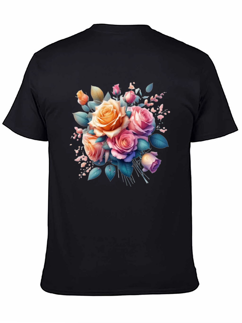Floral Rose Bouquet Graphic T-Shirt