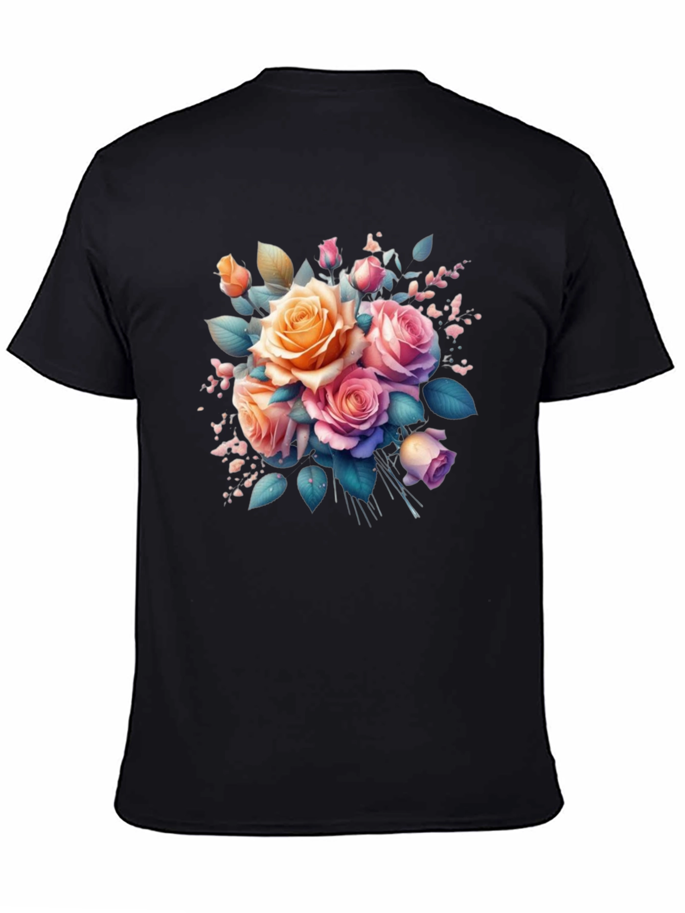 Floral Rose Bouquet Graphic T-Shirt