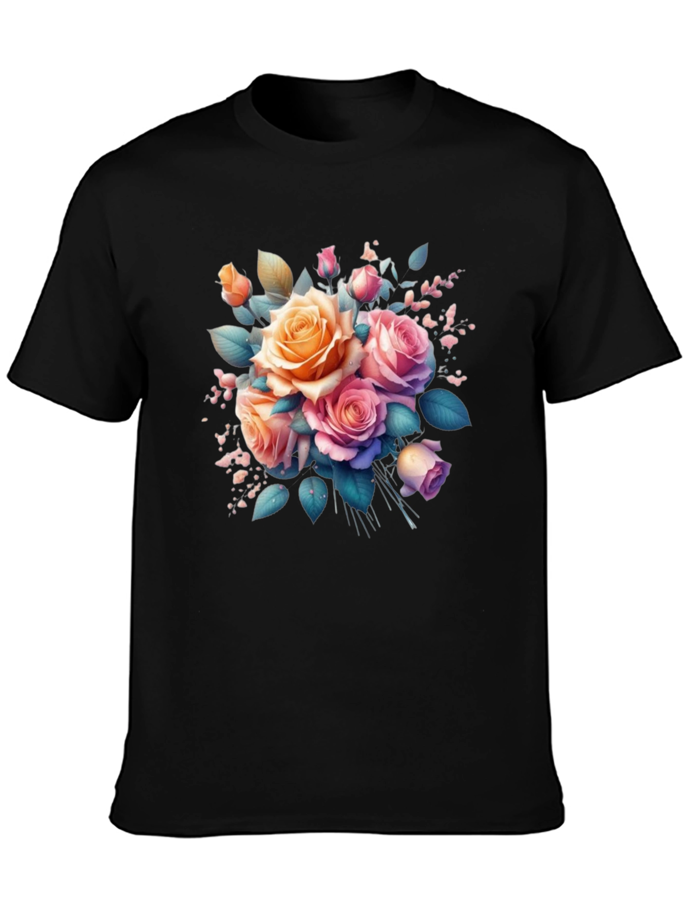 Floral Rose Bouquet Graphic T-Shirt