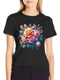 Floral Rose Bouquet Graphic T-Shirt