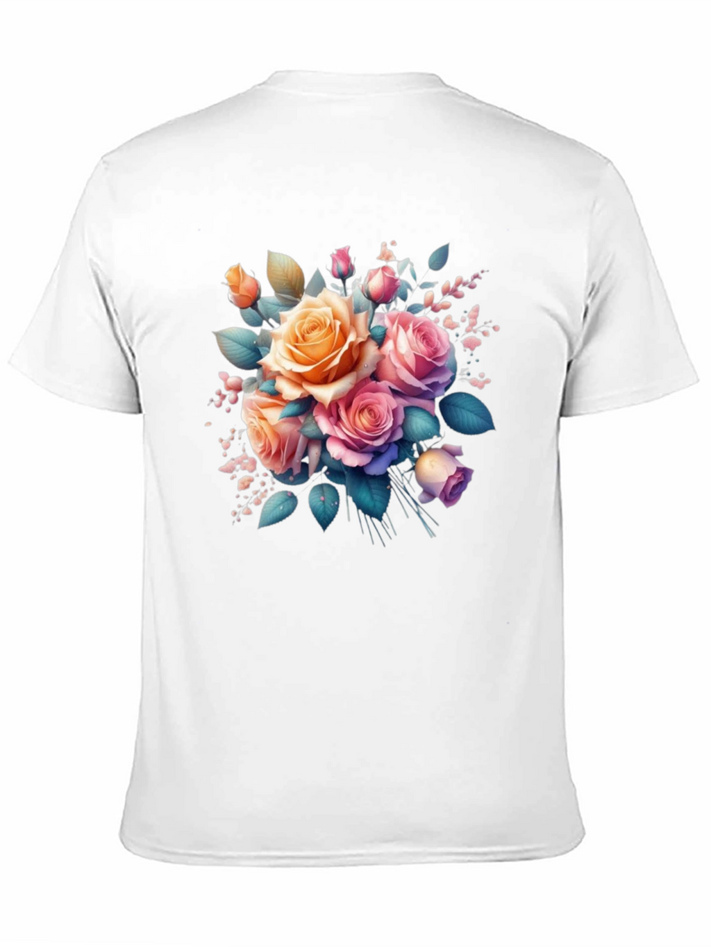 Floral Rose Bouquet Graphic T-Shirt