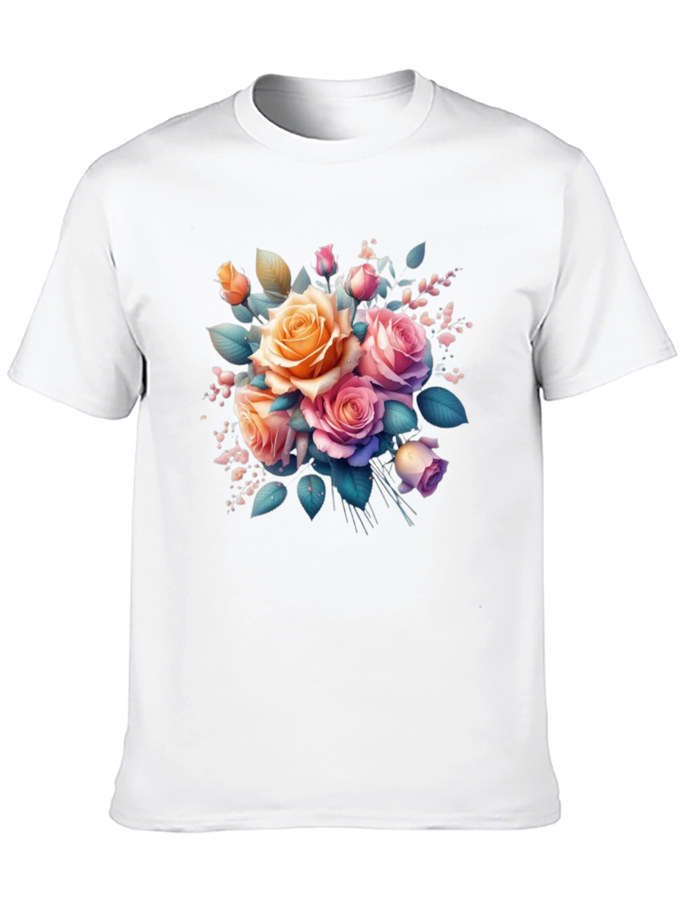 Floral Rose Bouquet Graphic T-Shirt