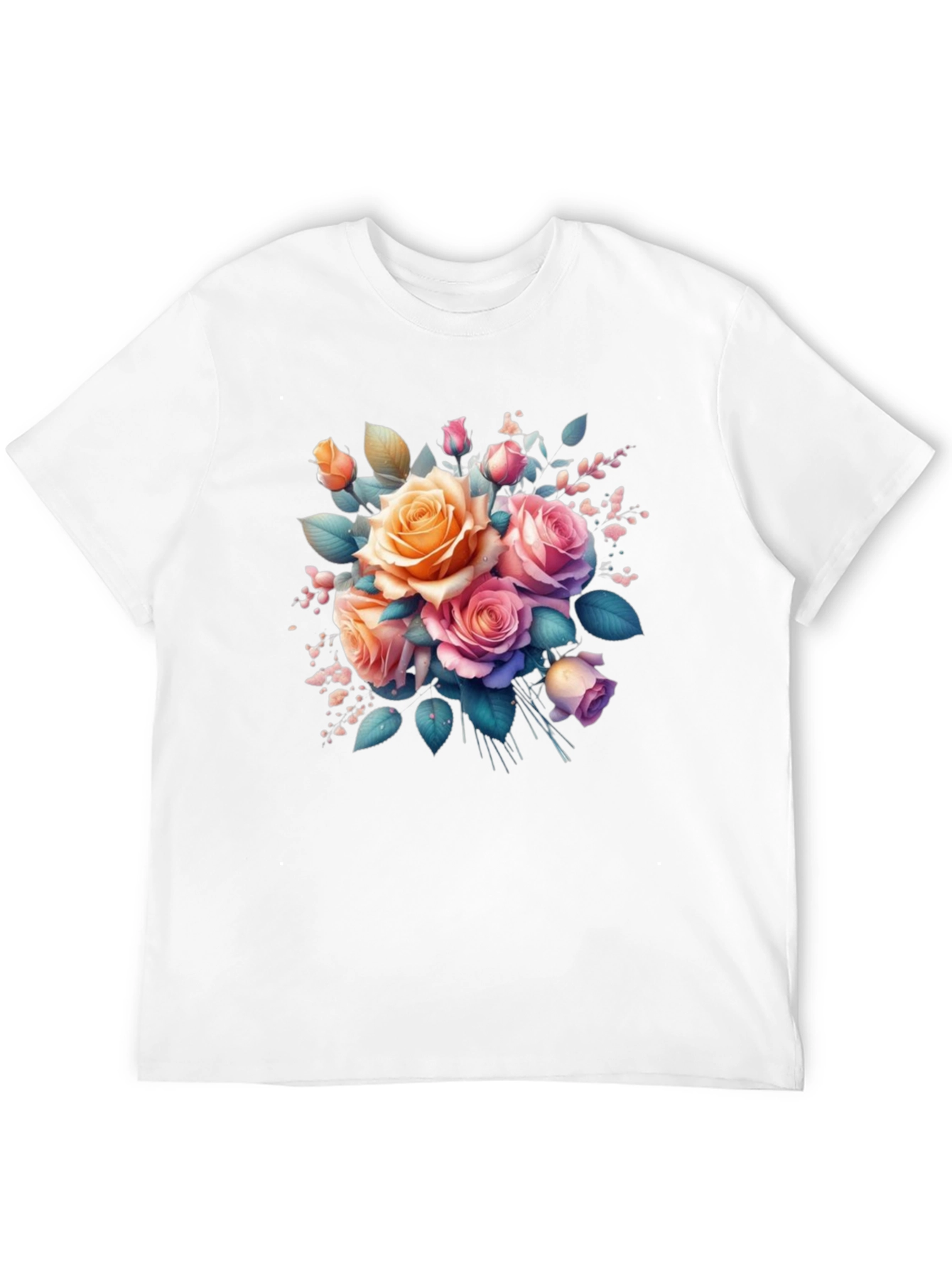 Floral Rose Bouquet Graphic T-Shirt