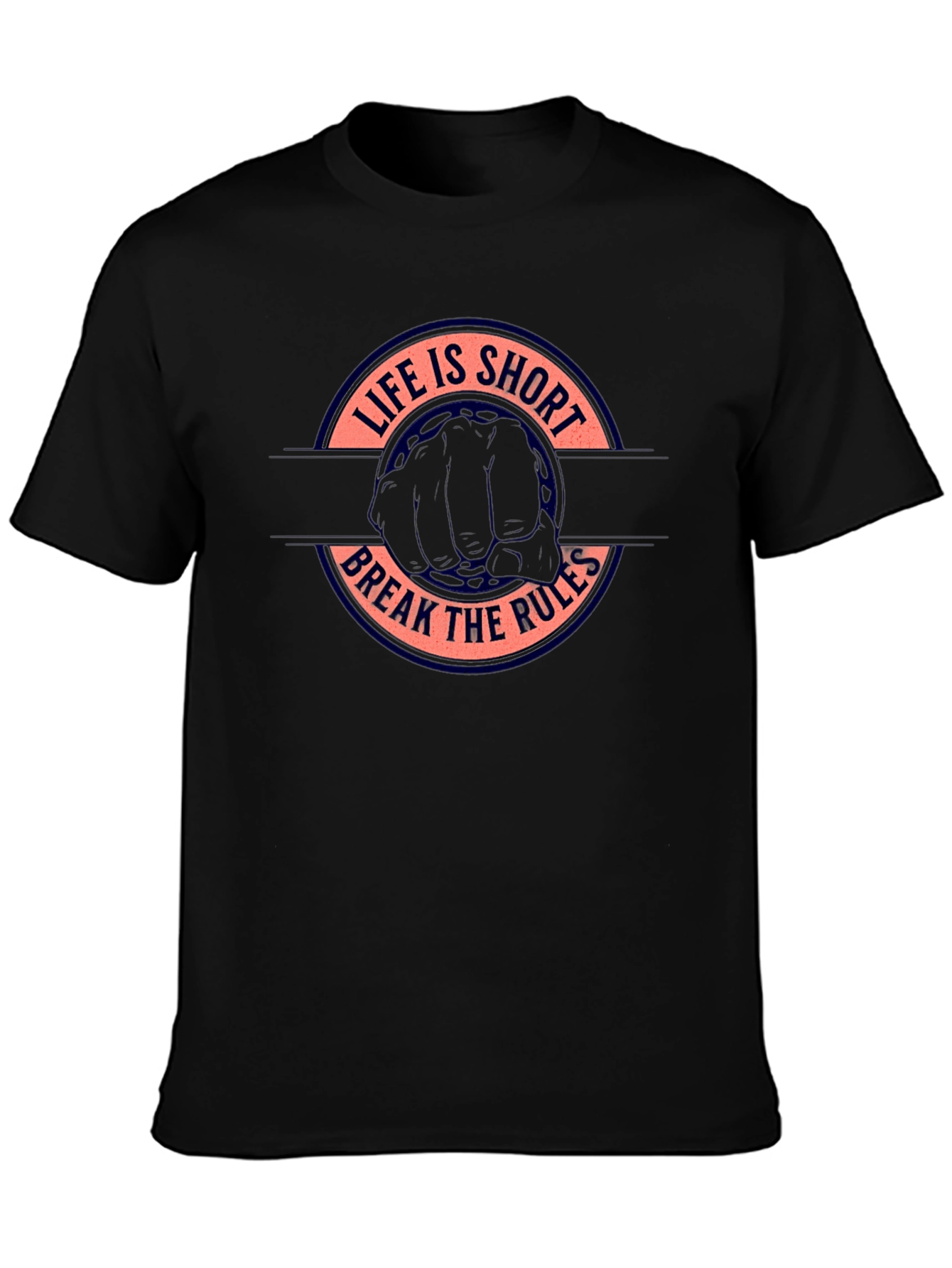 Life is Short Break the Rules Graphic Tee