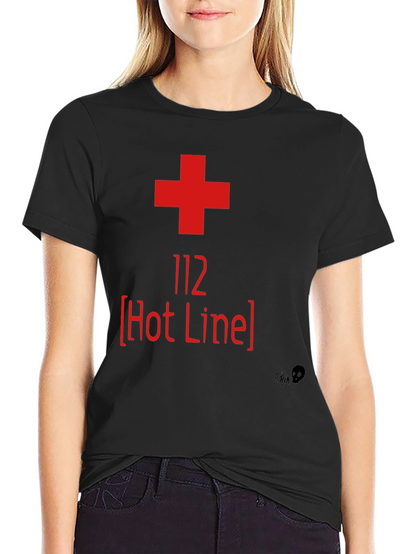 112 Hot Line Graphic Tee - Emergency Services Shirt