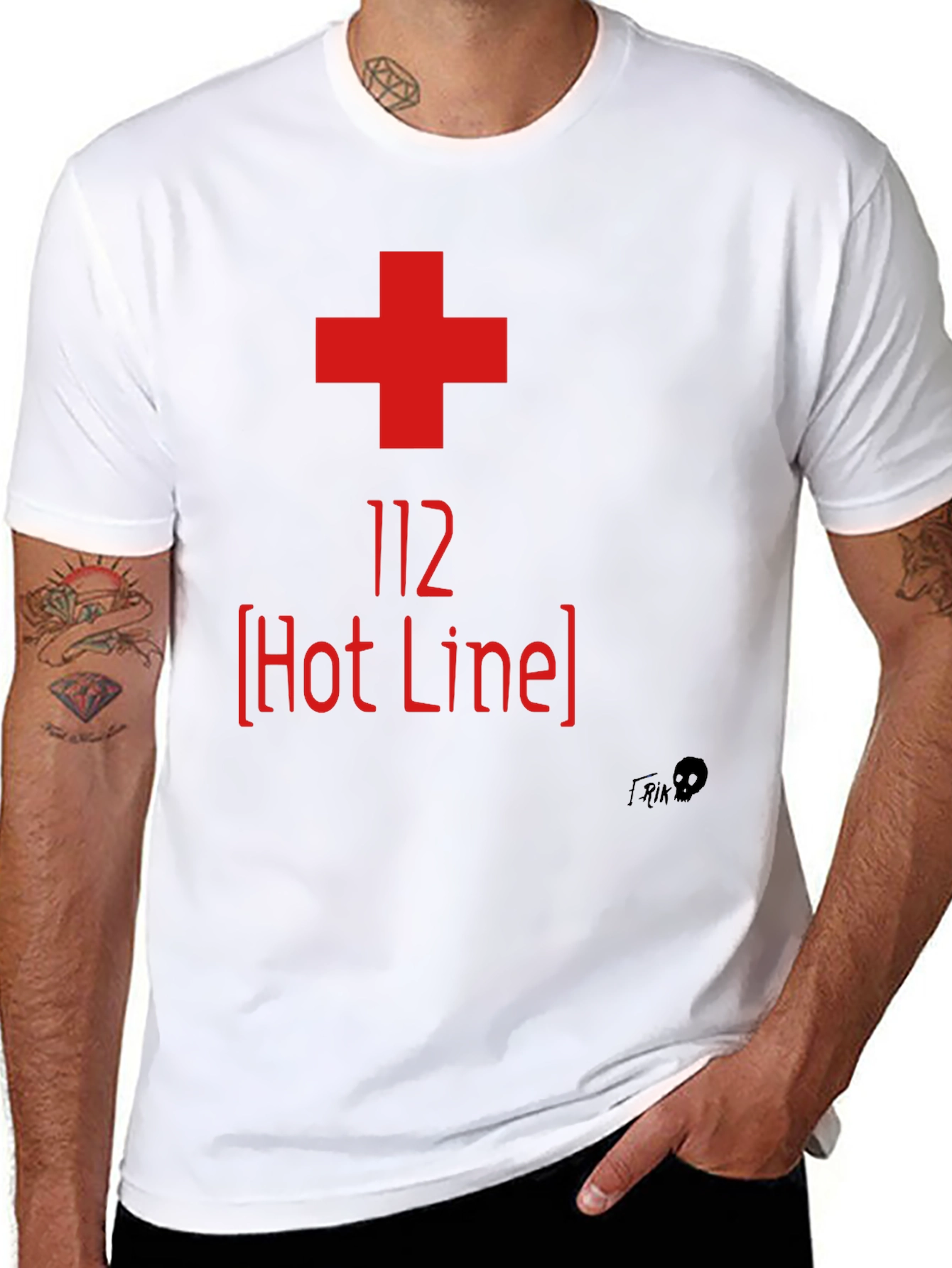 112 Hot Line Graphic Tee - Emergency Services Shirt