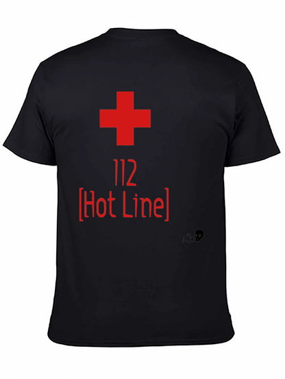 112 Hot Line Graphic Tee - Emergency Services Shirt