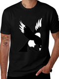 Raven Graphic Tee - Mens Black Crew Neck T-Shirt